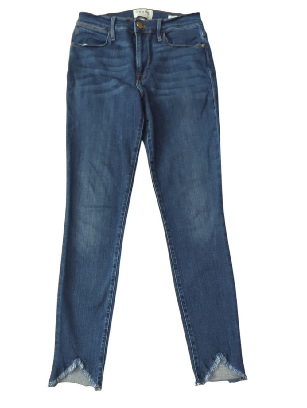 Frame Le High Skinny Jeans in Washed Blue